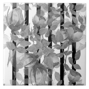 Flores aquáticas sem costura cinzas rosas roma flo