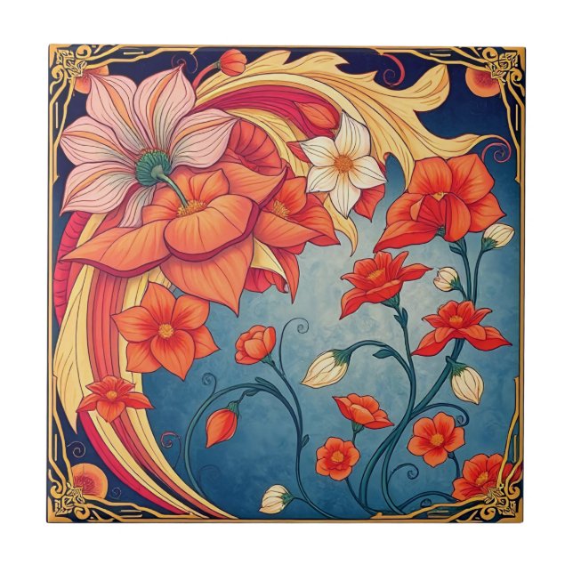 Flores art nouveau (Frente)