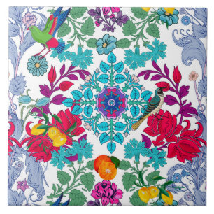 Flores, art nouveau, estilo William Morris
