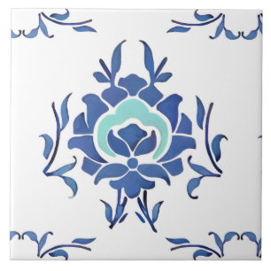Flores azuis, azulejos turcos, iznik,