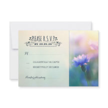 flores azuis casamento romântico RSVP