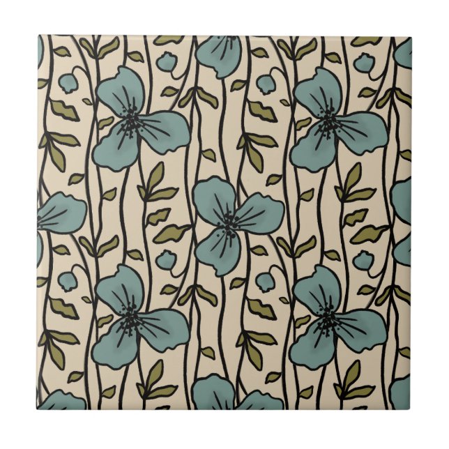 Flores Azuis De Teal Vertical Delight, Que Vazam (Frente)