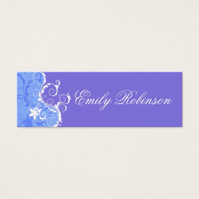 Flores Azuis e Brancas Elegantes (Frente)