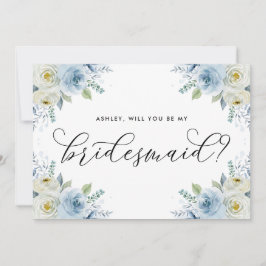 Flores Azuis e Brancas Você Será Minha Porta-Ponta