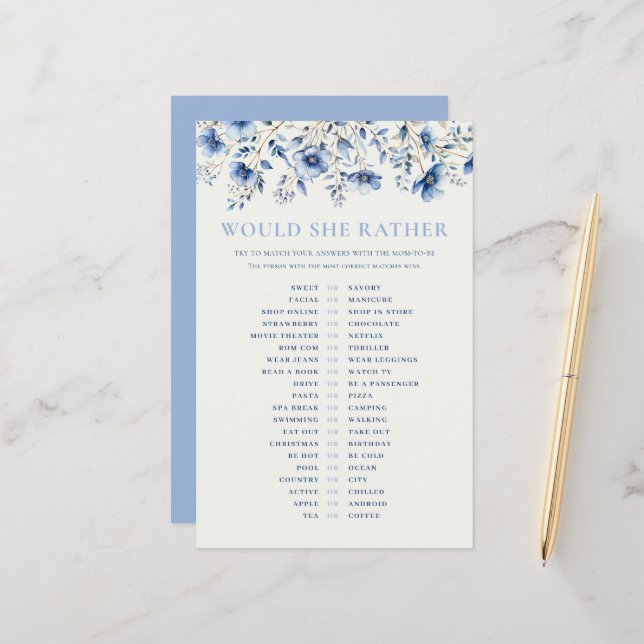 Flores Azuis Ela Iria Preferencialmente Jogo De Ch (Frente/Verso In Situ)