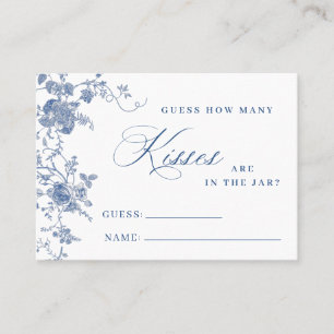 Flores Azuis Elegantes Adivinham Quantos Cartão De