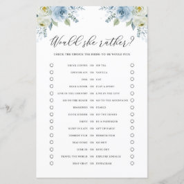 Flores Azuis Iriam Jogar Chá de panela De Preferen