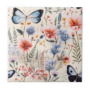 Flores Azuis Rosa-Rosa-Dragonfly Garden