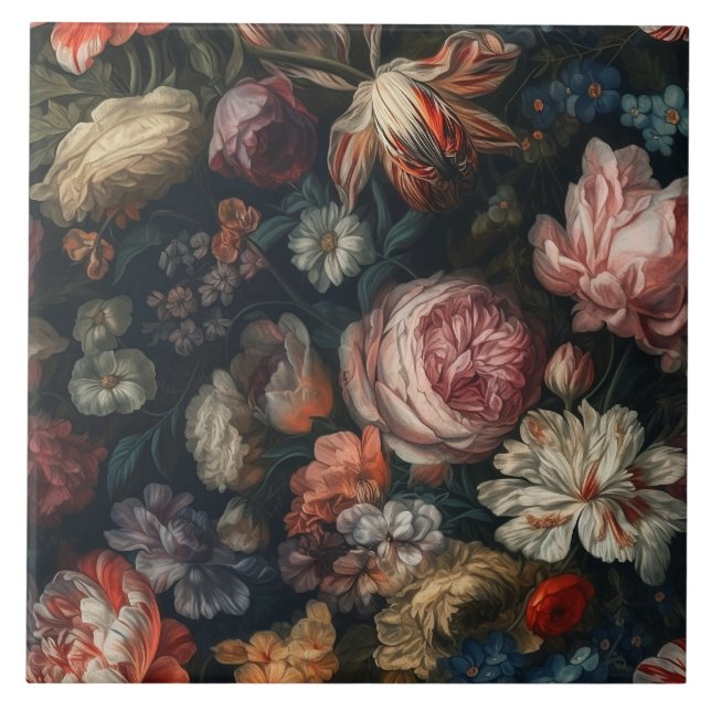 Flores Barrocas Românticas Elegantes Pintura Petro (Frente)