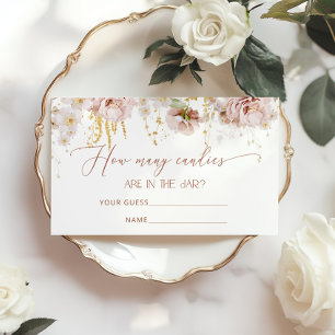 Flores boho adivinham quantos cartões de caixa