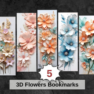 Flores Bonito 3D Marcadores de DIY Floral C