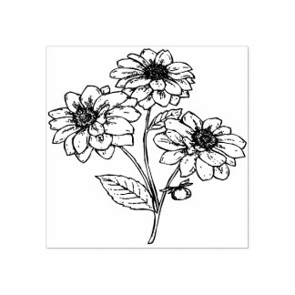 Flores bonito Carimbo de borracha