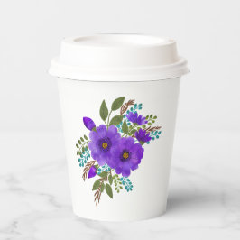 Flores bonito de Aquarela Púrpura