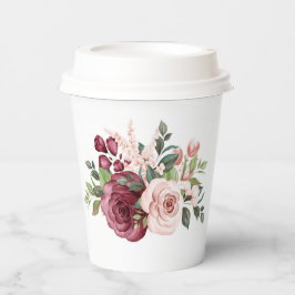 Flores bonito de Borgonha e de Aquarela Rosa