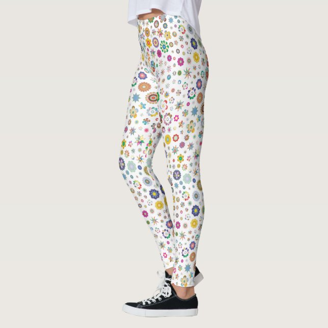 Flores bonito - leggings coloridas (Esquerda)