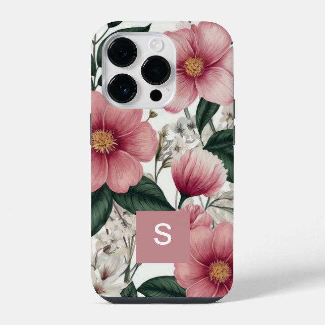 Flores Botânicas Modernas Rosa Monograma (Verso)