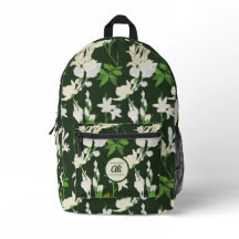 Flores brancas 1 fundo verde escuro