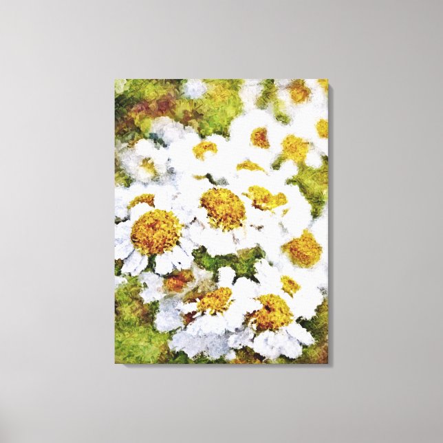 Flores Brancas - Canvas de Pintura (Frente)