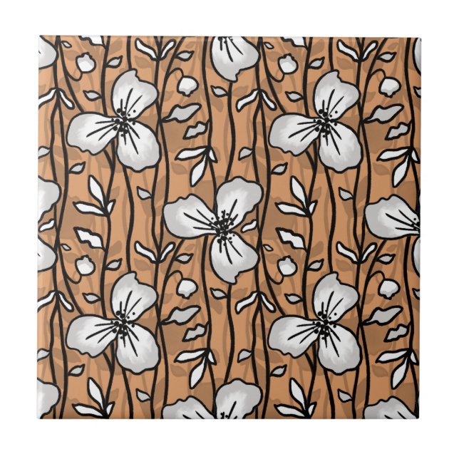 Flores Brancas de Delícia de Jardim Verticais Bloq (Frente)