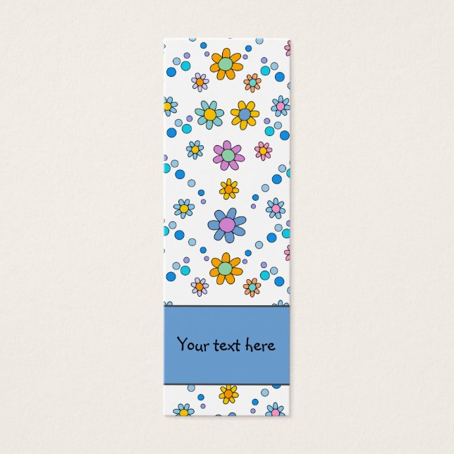 Flores brancas design Bookmark (Frente)