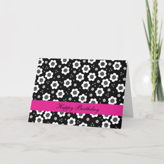 Flores brancas e brancas brancas brancas, Cartão d (Frente)