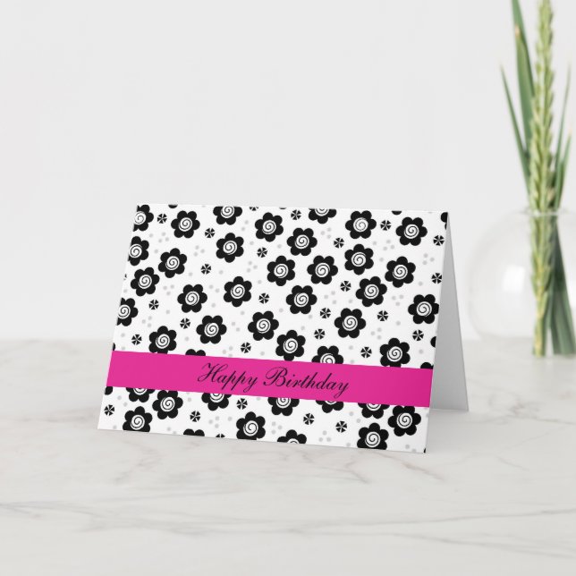 Flores brancas e brancas brancas brancas, Cartão d (Frente)