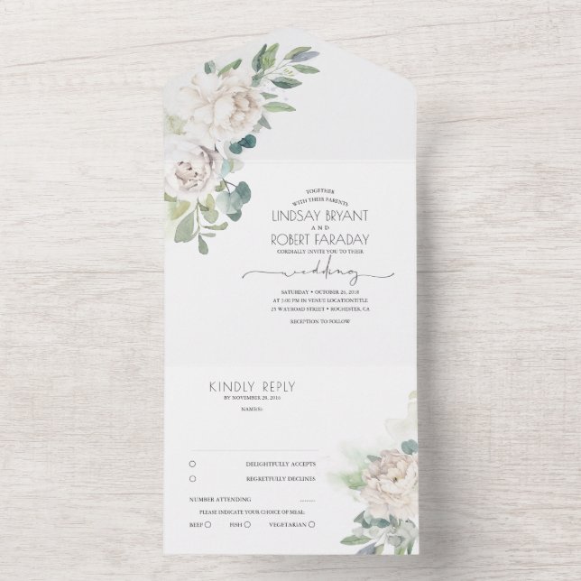 Flores Brancas E Casamento Elegante Boho Greenery (Inside)