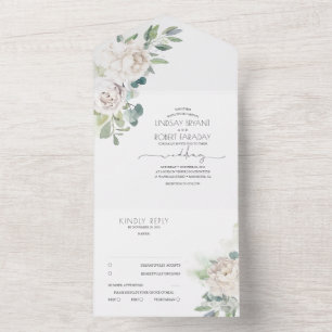 Flores Brancas E Casamento Elegante Boho Greenery