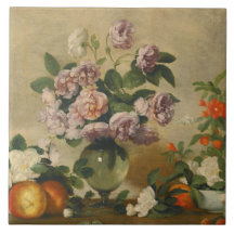 Flores Brancas e Rosa (Pêonias Ainda Vidas)