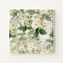 Flores brancas e verdes românticas