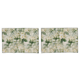 Flores brancas e verdes românticas