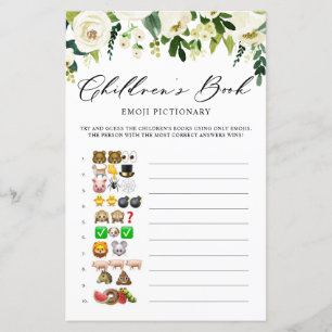 Flores brancas Livro Infantil Emoji Pictionary Car