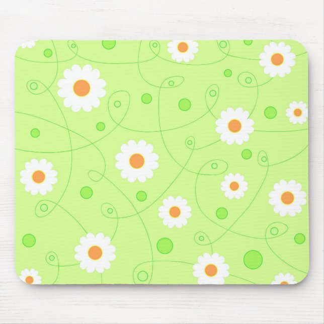 Flores brancas - Mousepad (Frente)
