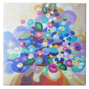 Flores brilhantes de joias com aspecto pintado à m