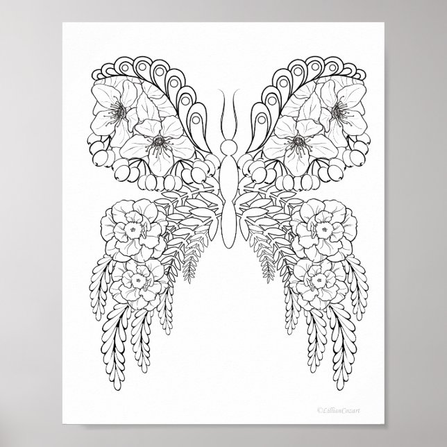 Flores Butantan nº 1 Poster de cor (Frente)