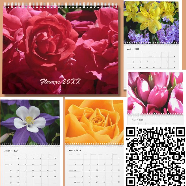 Flores: Calendário 20XX (Flower Photography Nature Floral Photos 20XX Calendar)