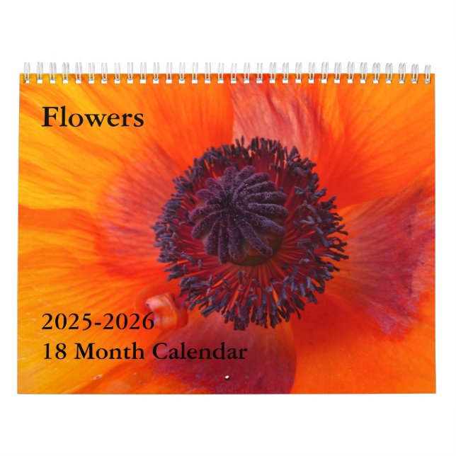 Flores - Calendário de 18 Meses (Capa)