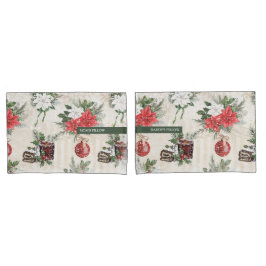 Flores clássicas de poinsettia vermelha e branca