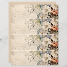 Flores Colagem de Vintagem 1