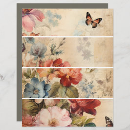 Flores Colagem de Vintagem 2