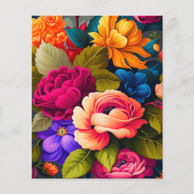 Flores coloridas (Frente)