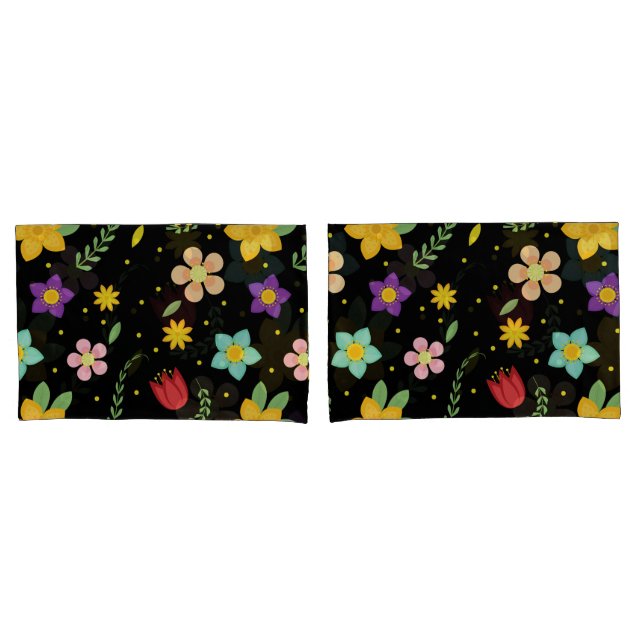 Flores Coloridas Cama de Aquarelas (Frente - conjunto)