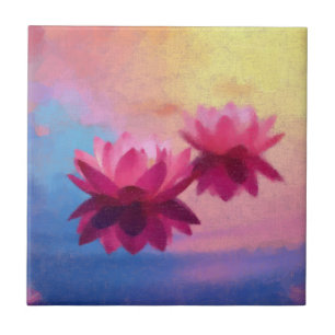 Flores Coloridas de Abstrato Lotus