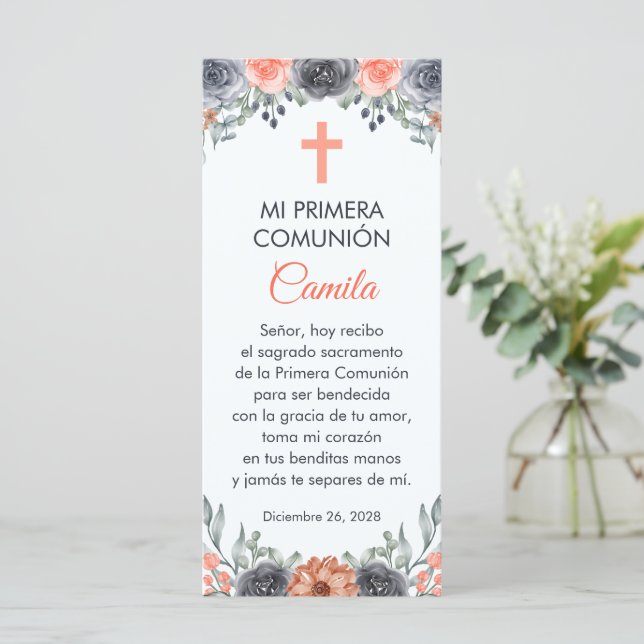 Flores Coloridas Salmão Primeiro Indicador Comunit (Em pé/Frente)