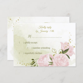 Flores cor-de-rosa bonito folhas verdes RSVP ca bo