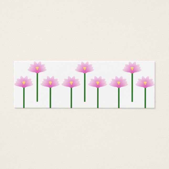 Flores cor-de-rosa Lotus em caules verdes (Frente)