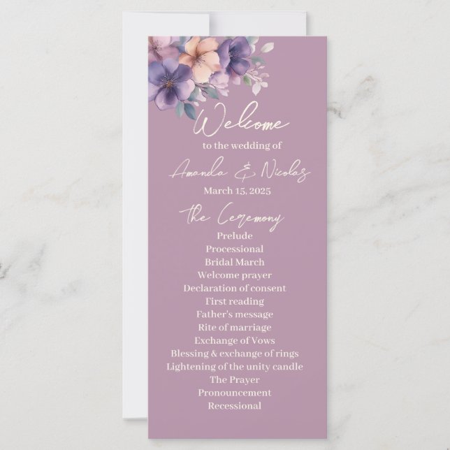 Flores cor-de-rosa no Programa Casamento (Frente)