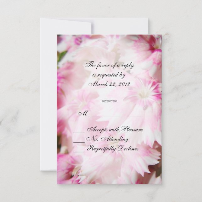 Flores Cor-de-Rosa RSVP (Frente)