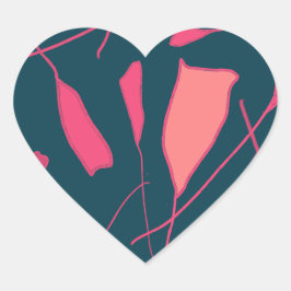 Flores cor-de-rosa sobre adesivos pretos de fundo