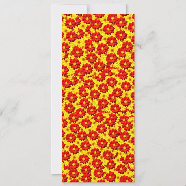 Flores da dália vermelha e amarela (Frente)